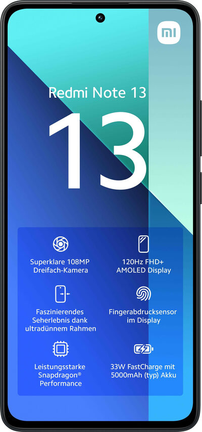 Xiaomi Redmi Note 13 16,9 cm (6.67") Doppia SIM Android 13 4G USB tipo-C 8 GB 256 GB 5000 mAh Nero