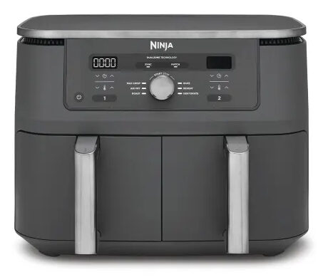 Ninja Foodi MAX Dual Zone DZ400EU Friggitrice ad Aria Doppio Cestello 9,5 L 2470 W Grigio Gunmetal