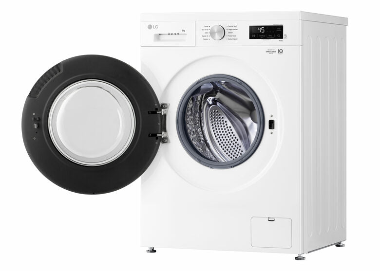 LG F4NX1009NWB Serie X1 Lavatrice Smart A Libera Installazione 9 Kg, 1400 Giri, Wi-Fi, Sistema 6 Motion, Allergy Care, Direct Drive, Classe A, Bianco