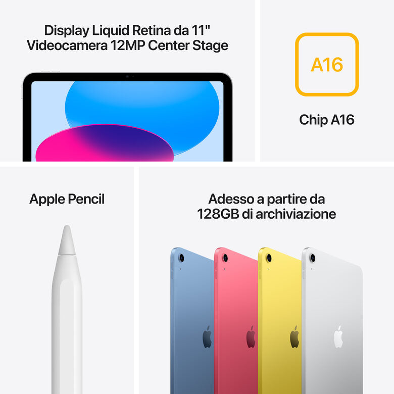 Apple iPad 11'' Wi-Fi 128GB Argento
