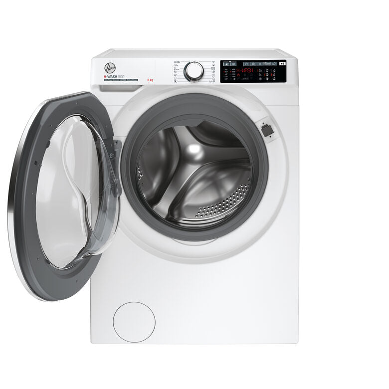 Hoover HW 48AMC/1-S H-WASH 500 Lavatrice A Libera Installazione 8 Kg, 1400 Giri, Classe A, Motore Inverter EcoPower, Bianco