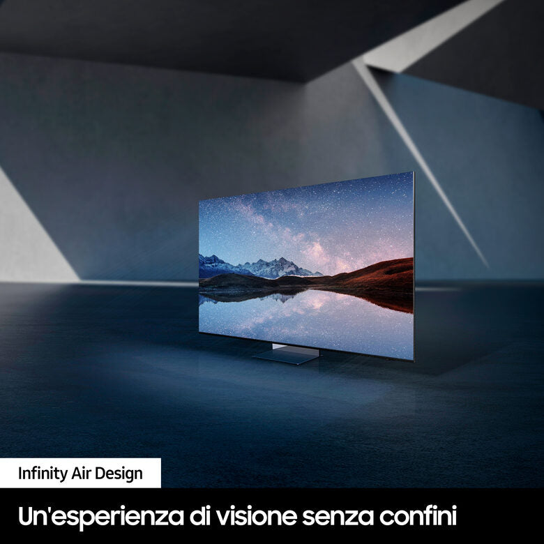 Samsung QE75QN900DTXZT Televisione Smart TV 75 Pollici Qled 8K Neo Graphite Black  NQ8 AI GEN3 Processor 8K AI Upscaling Pro Infinity Air Design Dolby Atmos
