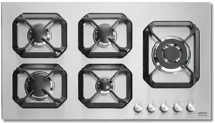 Lofra HLS9D0 Piano Cottura Stainless steel Da incasso Gas 5 Fornello(i)