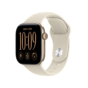 Apple Watch Series 12 GPS, cassa 42 mm in alluminio color oro chiaro con cinturino Sport sabbia - S/M