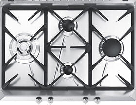 Smeg SRV574GHN3 piano cottura Acciaio inossidabile Da incasso Gas 4 Fornello(i)