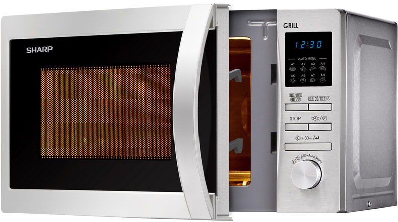 Sharp Home Appliances R-622STWE forno a microonde Superficie piana 20 L 800 W Acciaio inossidabile