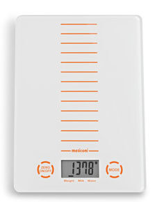 Meliconi 65510340295 bilancia da cucina Arancione, Bianco Bilancia da cucina elettronica