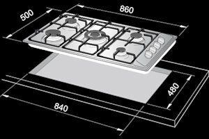De’Longhi SL 59 ASDV piano cottura Sabbia Da incasso Gas 5 Fornello(i)