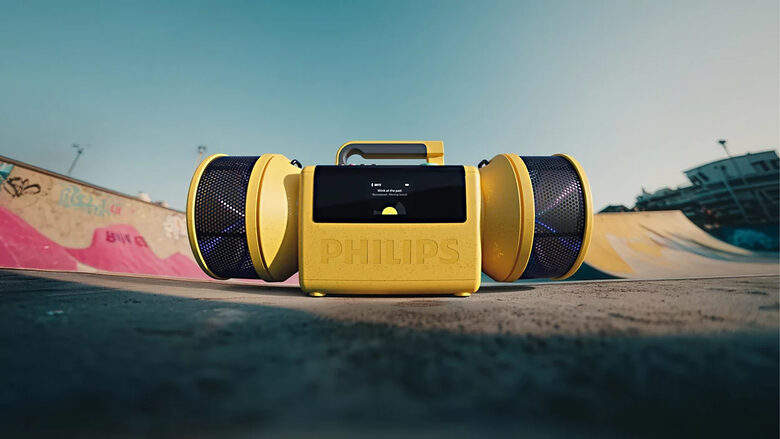 Philips The Tube Altoparlante portatile stereo Giallo 140 W