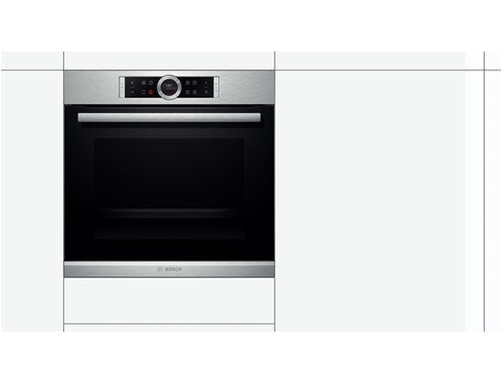 Bosch HBG675BS1 Forno a Incasso 71 L A+ Nero, Acciaio inossidabile
