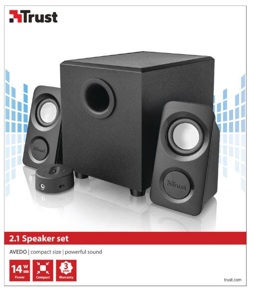 Trust Avedo 2.1 14 W Nero 2.1 canali