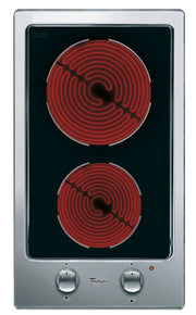 Whirlpool AKT 315/IX piano cottura Nero Da incasso Ceramica 2 Fornello(i)
