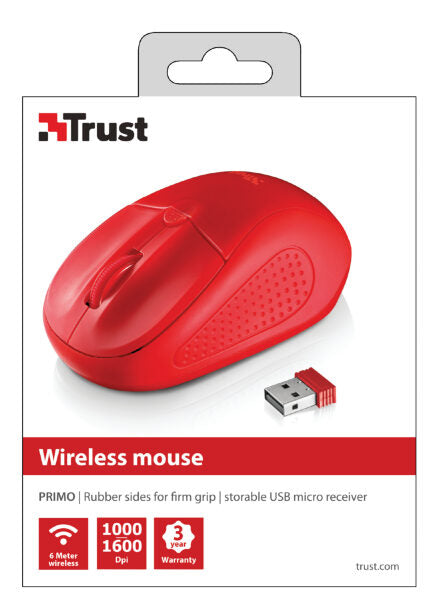 Trust 20787 mouse Ambidestro RF Wireless Ottico 1600 DPI