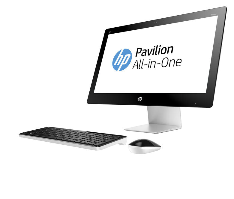 HP Pavilion 23-q102nl 58,4 cm (23") 1920 x 1080 Pixel Intel® Core™ i3 di quarta generazione 4 GB DDR3L-SDRAM 500 GB HDD PC All-in-one Windows 10 Home Wi-Fi 5 (802.11ac) Nero, Bianco