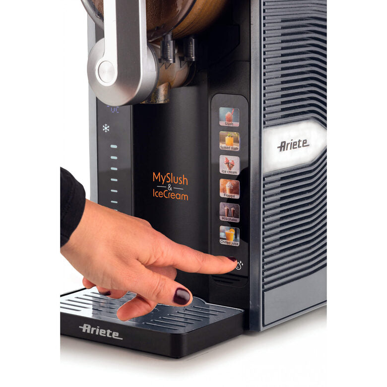 Ariete 655 MySlush & IceCream, Macchina per granite, gelati e frozen drink, Serbatoio 2,6L, 30-60 minuti di preparazione, 6 programmi automatici, Senza ghiaccio