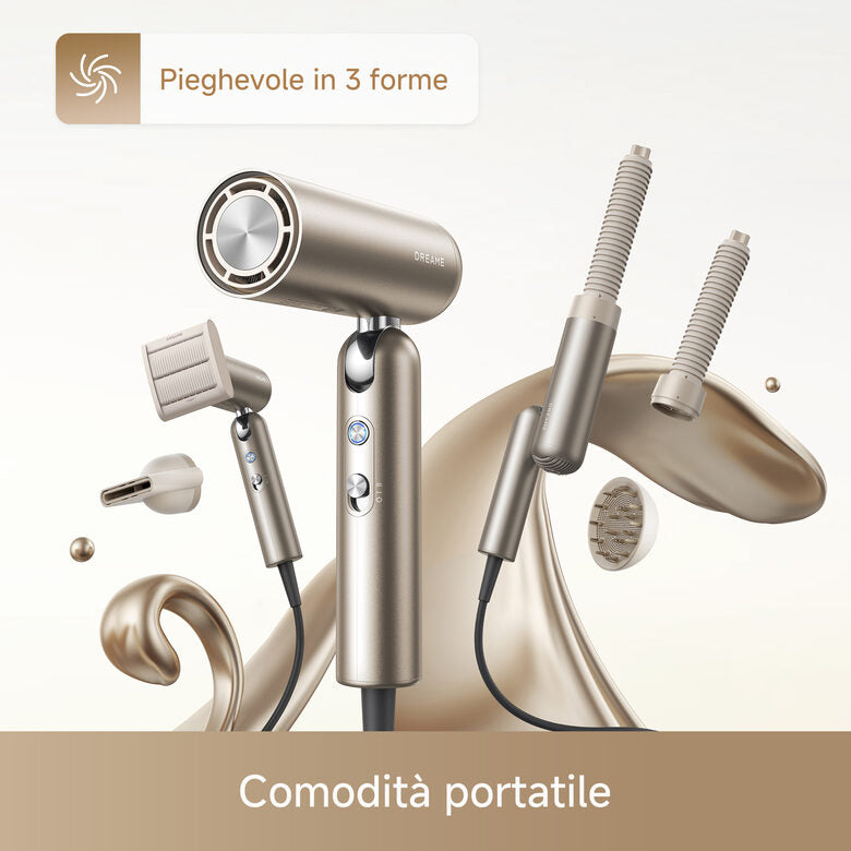 Dreame Pocket Pro 2 asciuga capelli 1300 W Oro