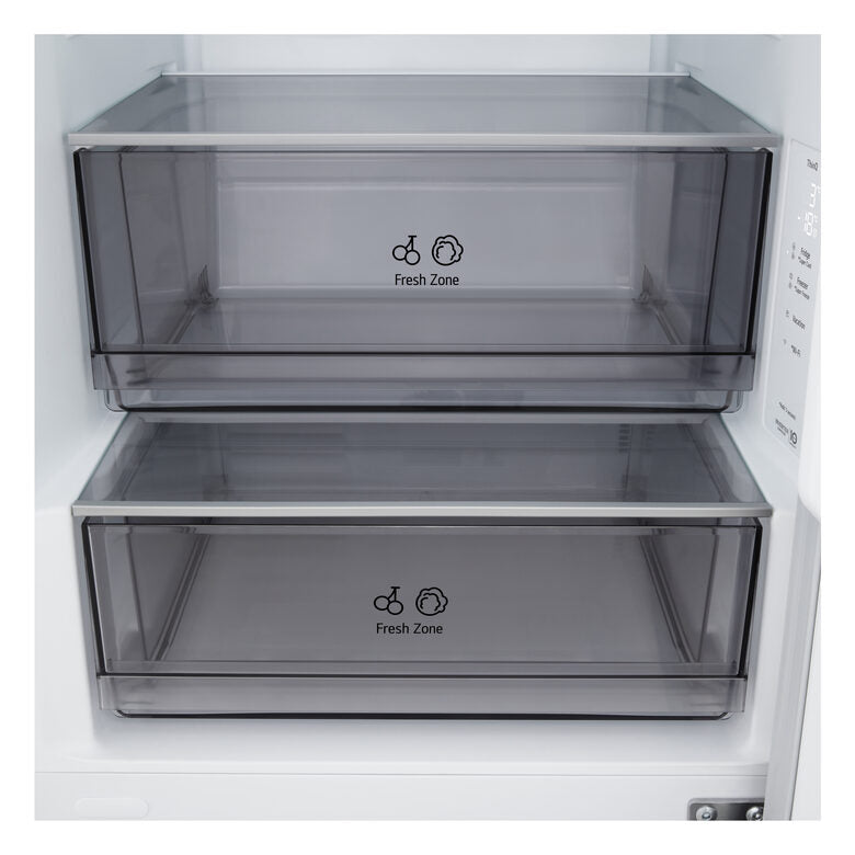 LG GBBSJ2CCPY Frigorifero Combinato A Libera Installazione, Fit & Max, AI Inverter, Wi-Fi, Door Cooling, Total No Frost, Classe C, Acciaio Inox