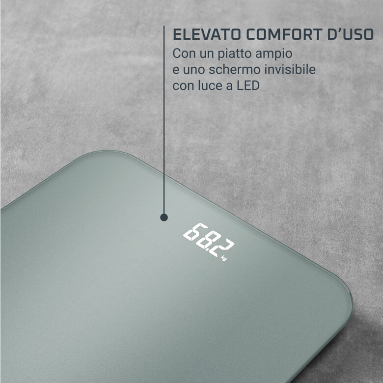Rowenta Classic 2.0, Bilancia Da Bagno, Schermo Invisibile Facile da Leggere, Eucalipto, BS1903