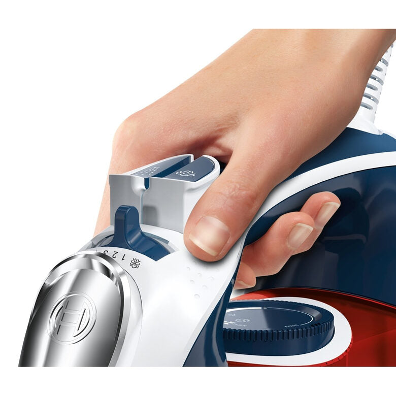 Bosch TDA5029010 ferro da stiro Ferro a vapore CeramicGlide 2900 W Blu, Rosso, Bianco