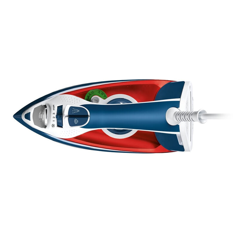 Bosch TDA5029010 ferro da stiro Ferro a vapore CeramicGlide 2900 W Blu, Rosso, Bianco