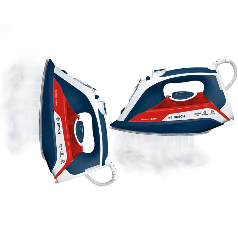 Bosch TDA5029010 ferro da stiro Ferro a vapore CeramicGlide 2900 W Blu, Rosso, Bianco