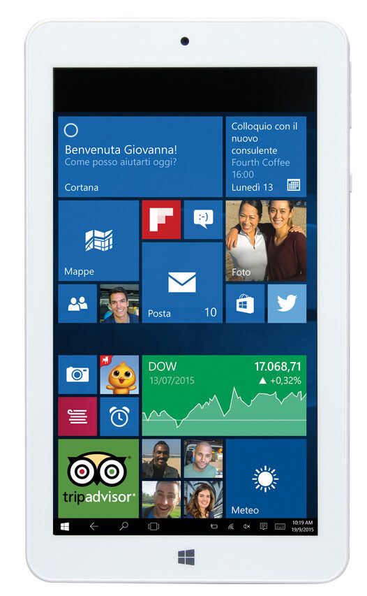 Mediacom WinPad W700 16 GB 17,8 cm (7") Intel Atom® 1 GB Windows 10 Home Verde, Bianco