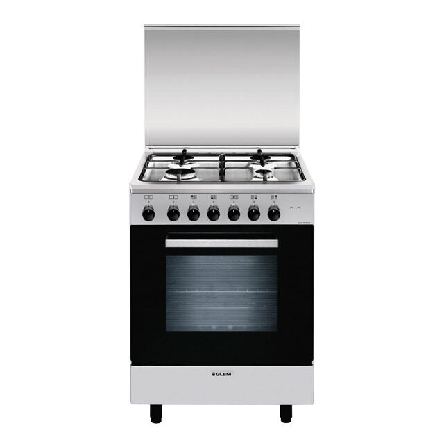 Glem Gas A654MI6 Cucina a Gas Con Forno Elettrico Acciaio Inossidabile a