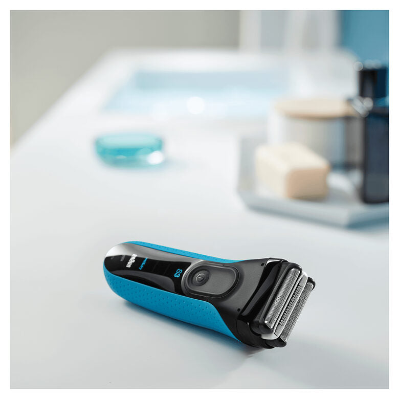 Braun Series 3 ProSkin 3010s Rasoio Elettrico, Nero/Blu