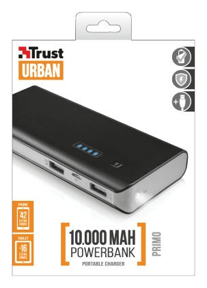 Trust Primo 10000 batteria portatile 10000 mAh Nero