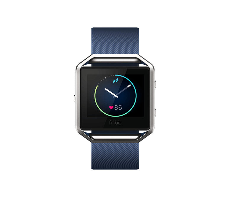 Fitbit Blaze orologio sportivo Touch screen Bluetooth Nero, Blu, Acciaio inossidabile