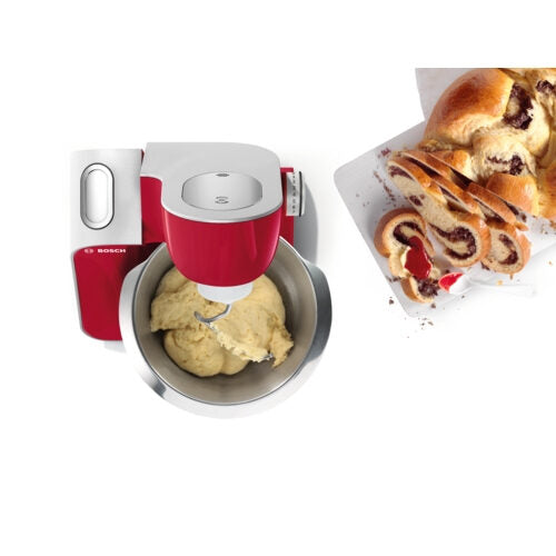Bosch MUM58720 robot da cucina 1000 W 3,9 L Grigio, Rosso, Stainless steel