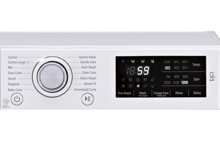 LG FH2U2HDN1 lavatrice Caricamento frontale 7 kg 1200 Giri/min Bianco