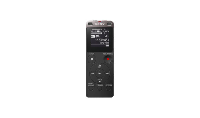Sony ICD-UX560 Memoria interna e scheda di memoria Nero