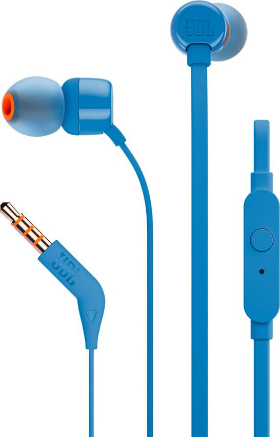 JBL T110 Auricolare Cablato In-ear Musica e Chiamate Blu