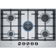 Bosch Serie 6 PCQ7A5B90 piano cottura Acciaio inossidabile Da incasso Gas 5 Fornello(i)