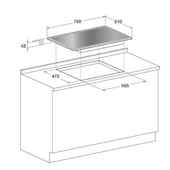 Hotpoint DD 752 P/HA(CH) piano cottura Champagne Da incasso Gas 5 Fornello(i)