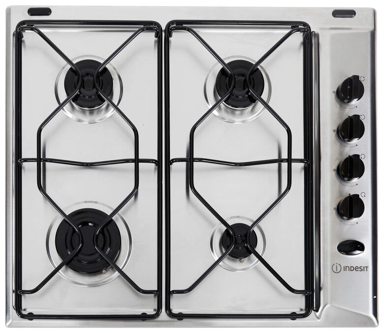 Indesit PAA 642 IX/I Acciaio inossidabile Da incasso 58 cm Gas 4 Fornello(i)