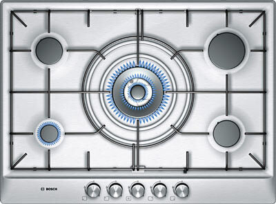 Bosch PCQ715B80E piano cottura Argento Da incasso Combi 5 Fornello(i)