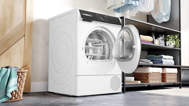 Bosch WQH245A0IT Serie 6 Asciugatrice A Libera Installazione 9 Kg, Pompa Di Calore, Auto Dry, Condensatore Autopulente, SmartDry, Classe C, Bianco