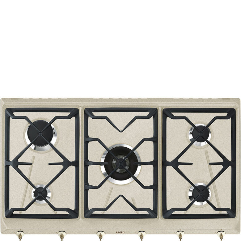 Smeg SRV896AVOGH piano cottura Crema Da incasso Gas 5 Fornello(i)