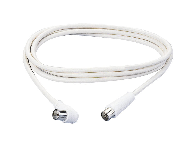 Poly Pool PP0619 cavo coassiale 1,5 m F Plug Bianco