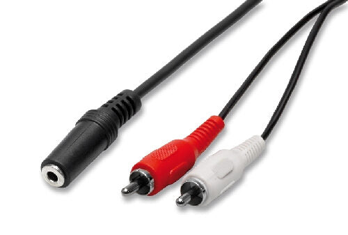 nuovaVideosuono 2/00 cavo audio 1,5 m 3.5mm 2 x RCA Nero, Rosso, Bianco