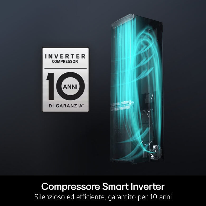 LG GBGW92GCEV Frigorifero combinato 70 cm InstaView Classe C Essence Black Steel