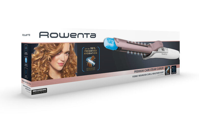 Rowenta CF3810 messa in piega Ferro per ricci Vapore Alluminio, Rosa, Bianco 1,8 m