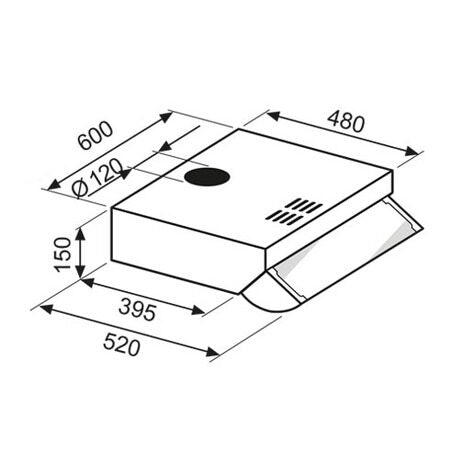 Glem Gas GHL600WH cappa aspirante Incassato Bianco 200 m³/h D