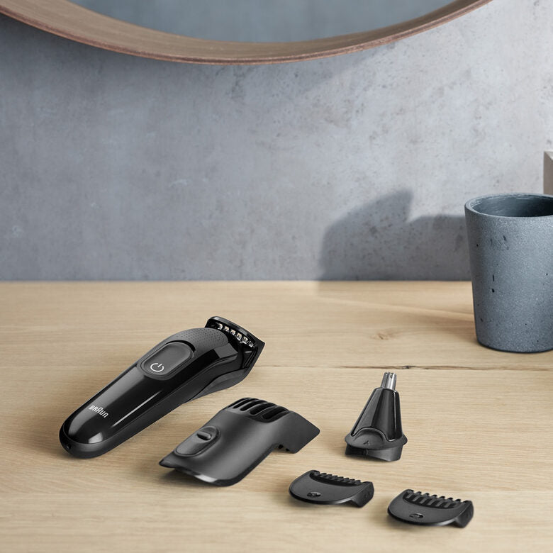 Braun MGK3020 regolabarba Bagnato e secco Nero