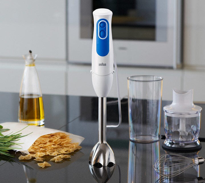 Braun MQ 3025 Spaghetti 600 L Frullatore ad immersione 700 W Blu, Bianco