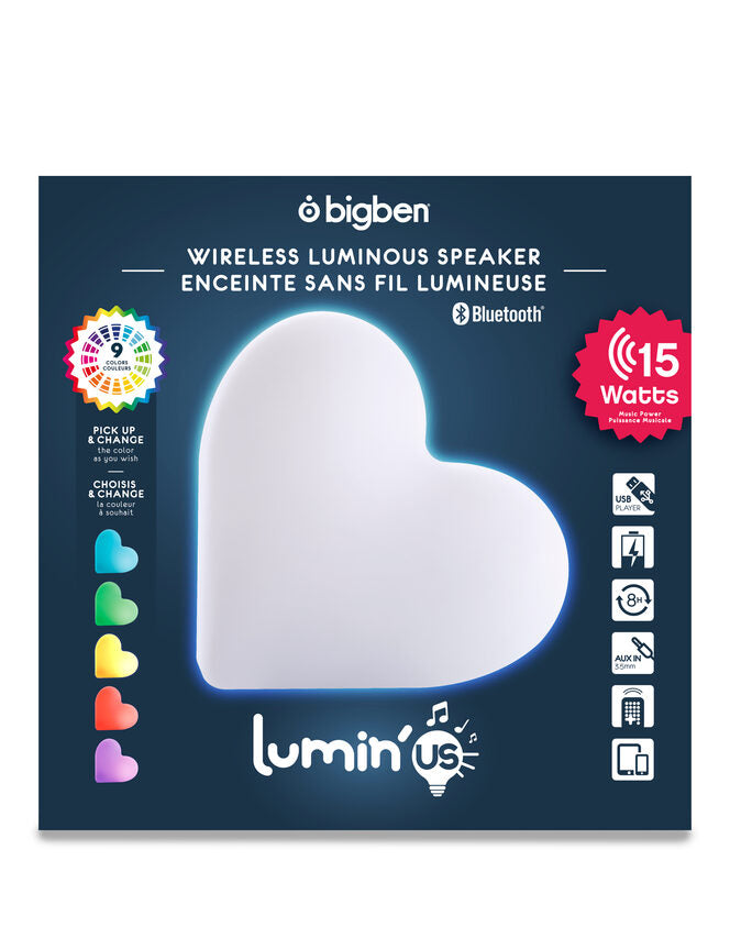 Bigben Interactive BTLSHEART altoparlante portatile Bianco 15 W