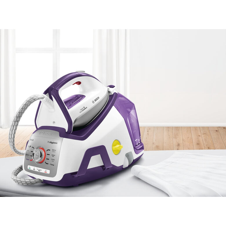 Bosch Serie 8 TDS8080 ferro da stiro a caldaia 2400 W 1,8 L Ceranium Glissée Pro Porpora, Bianco