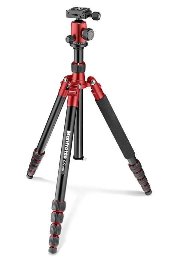 Manfrotto Element treppiede Fotocamere digitali/film 3 gamba/gambe Rosso